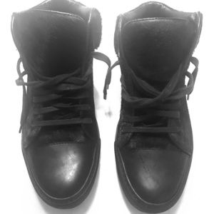 ACNE Studios Cleo Pony Black Hightop Sneakers